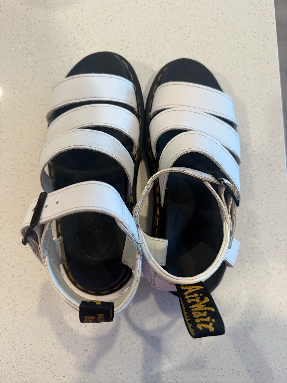 Dr. Martens Blair Platform Triple-Strap Sandals White - Picture 4 of 6